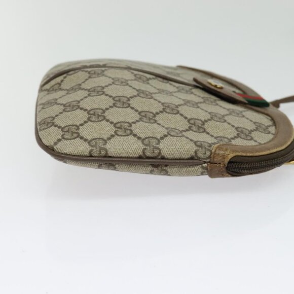 GUCCI GG Supreme Web Sherry Line Shoulder Bag PVC Beige 98 02 047 Auth BA4583 - Picture 5 of 16